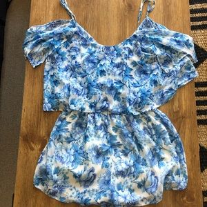 Floral Blue romper